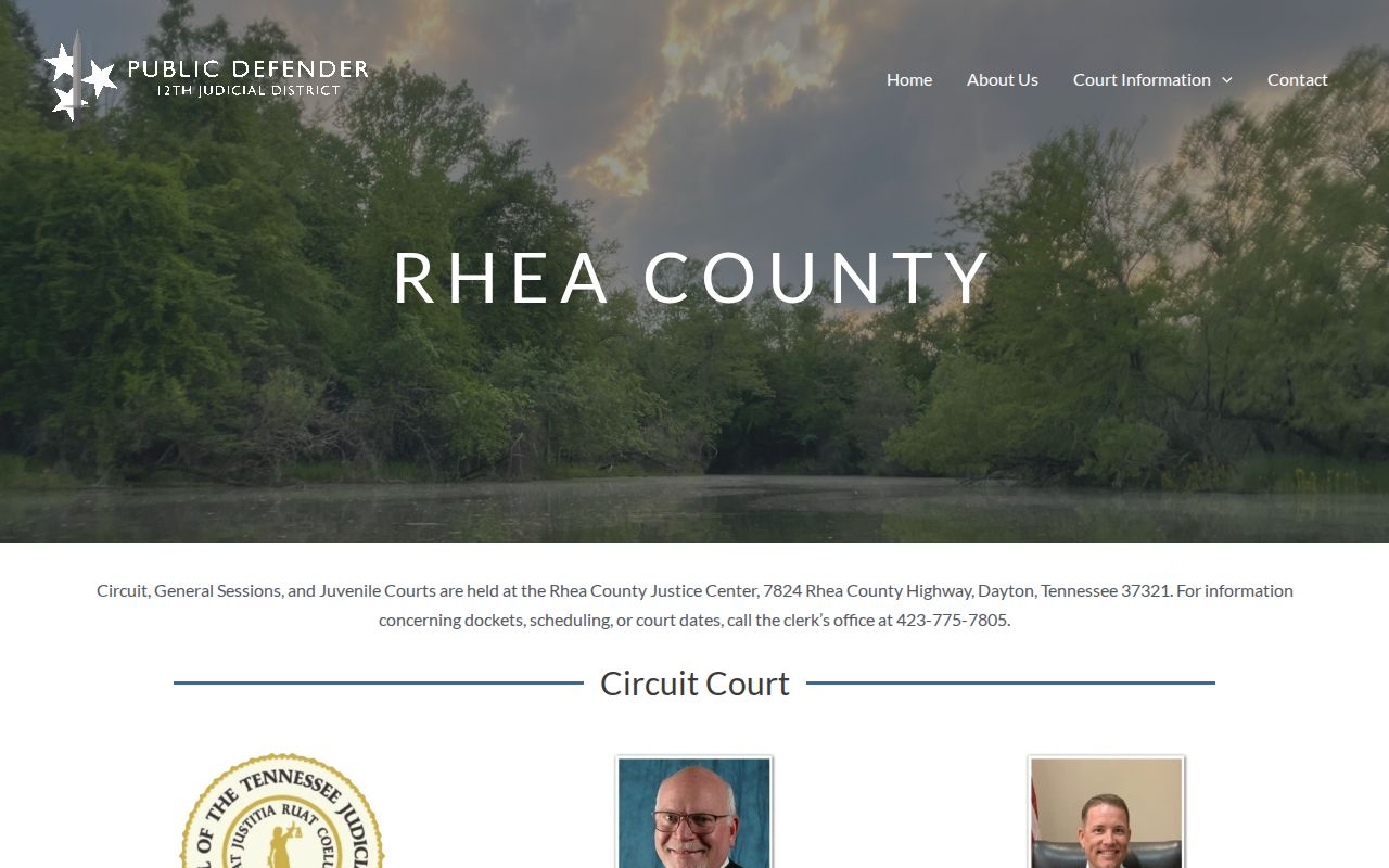 Rhea County criminal court cases and District 12 court routing