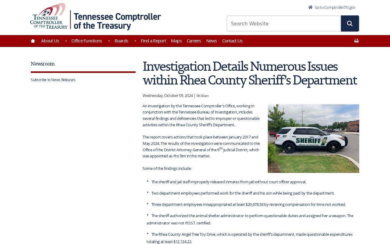 Rhea County criminal record oversight investigation